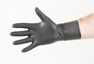 Long Cuff Black Nitrile Gloves - (Pk 50)
